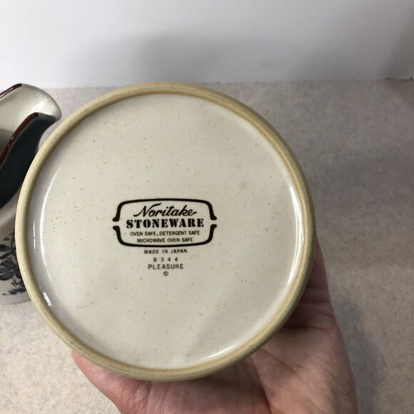 Noritake Stoneware Sugar and‎ Creamer Set-Pleasure 8344 EXCELLENT - Picture 6 of 6